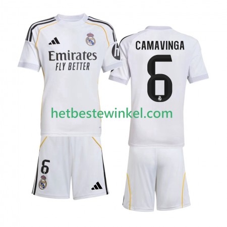 Real Madrid Camavinga 6 Voetbalshirts Kind Thuis 2025-26
